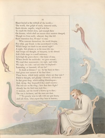 Pensamientos Nocturnos de Young, Página 31, Es Muy Sabio Hablar con Nuestras Horas Pasadas de William Blake